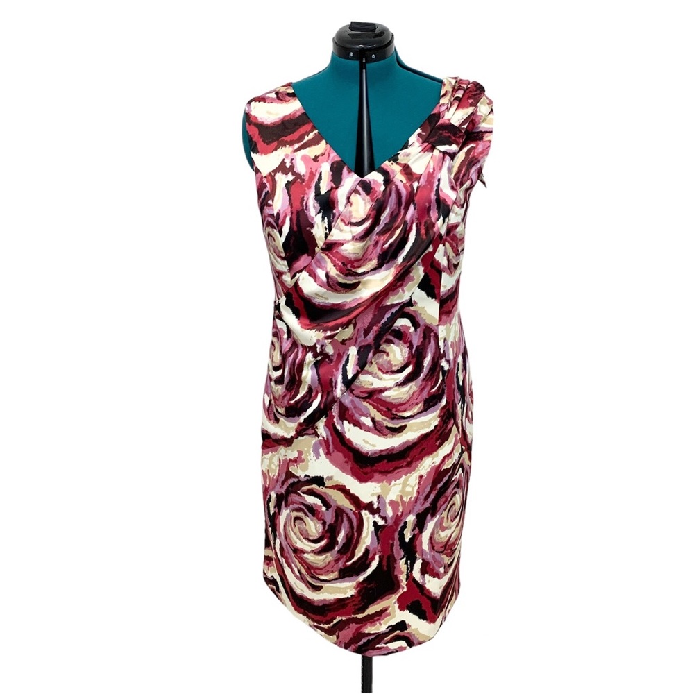 Cenia Dress Magenta Print Sleeveless 18W